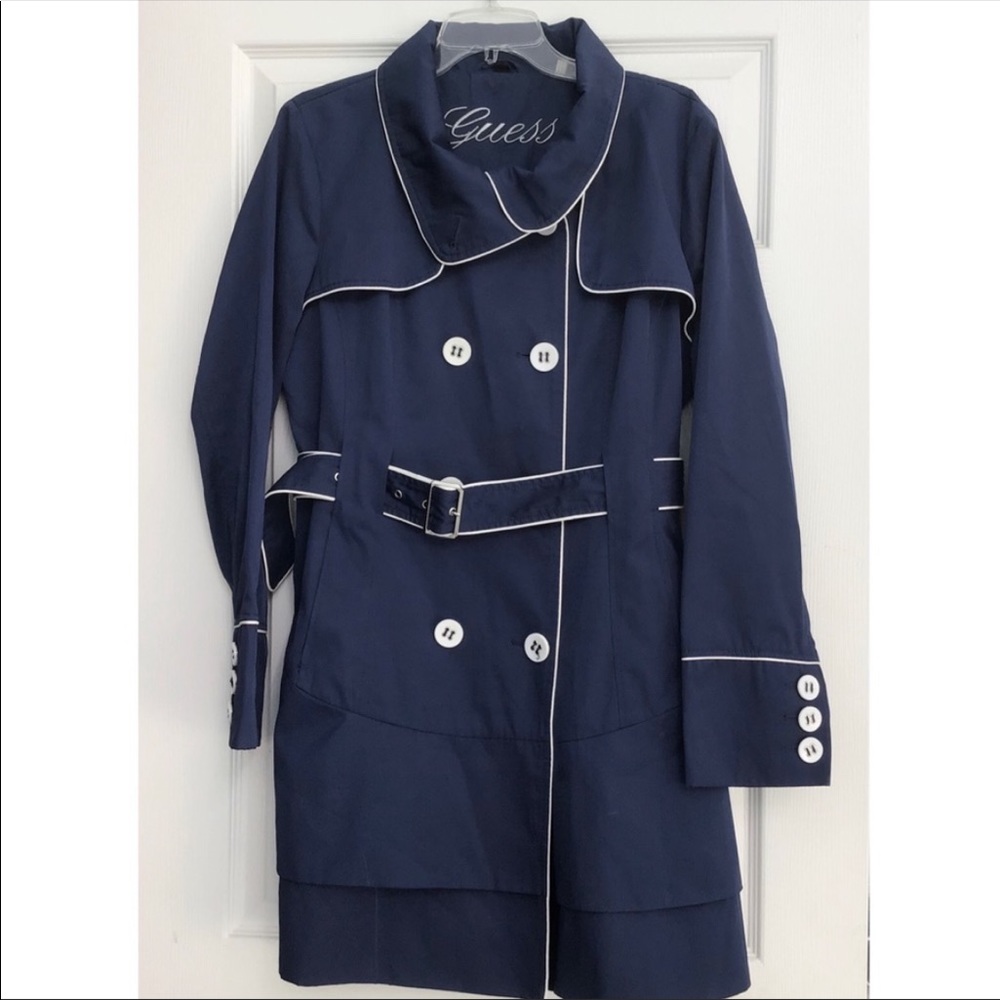 Women’s EUC Guess Trench Coat Jacket SZ M